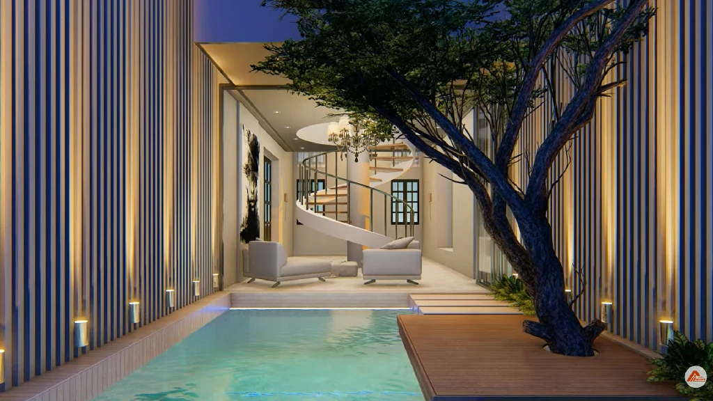 Desain Interior & Kolam Renang Rumah Modern