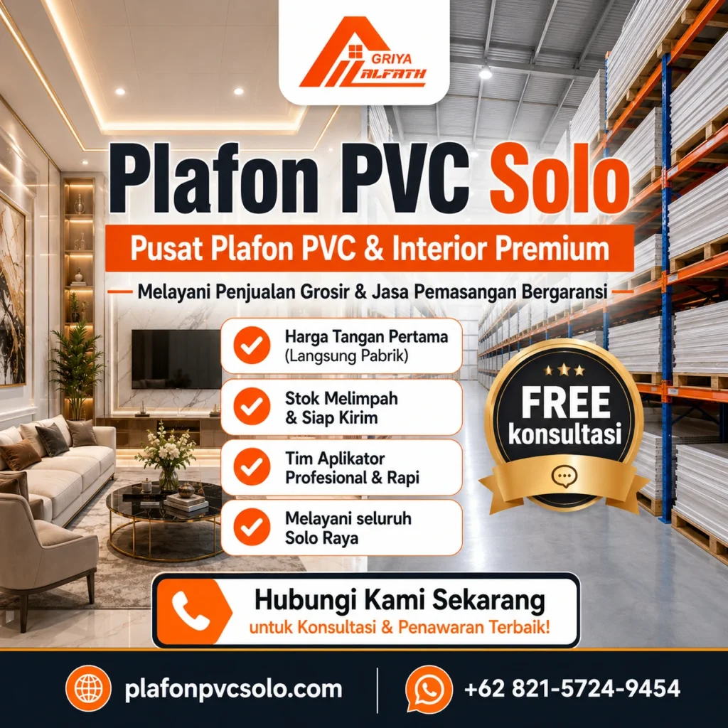 Plafon PVC Solo - Pusat Plafon PVC & Interior Premium